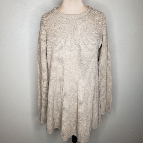 Splendid x Cella Jane Medium Cashmere blend rib knit sweater dress camel tan - Picture 2 of 8